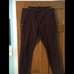 Burgundy jeans